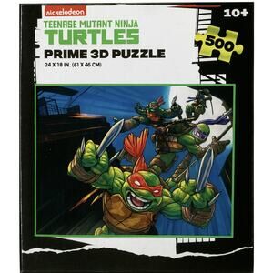 Teenage Mutant Ninja Turtles Prime 3D Puzzle 500 Piece Nickelodeon 24x18 Sealed